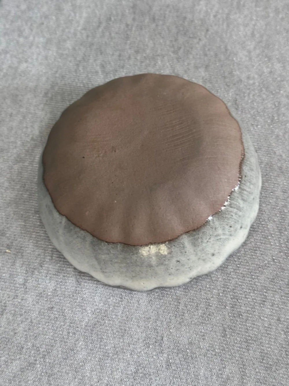 Japanese Ceramic Scalloped Rinka Dish